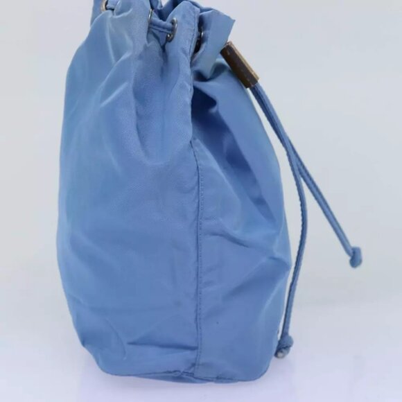 PRADA Drawstring Pouch Nylon Light Blue - Picture 6 of 14